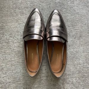 Metallic Halogen Loafers, EUC